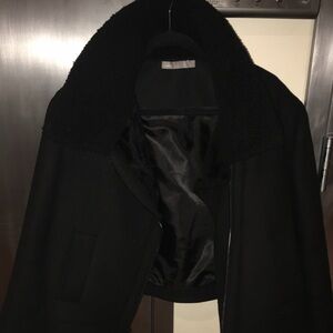 Vince Wool/Shearling cropped Moto Jacket